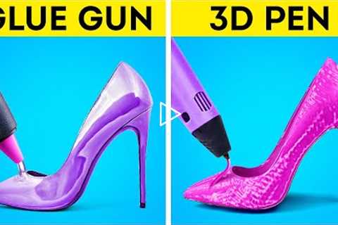 GLUE GUN vs 3D PEN || Priceless Hacks and Crafts For All Occasions