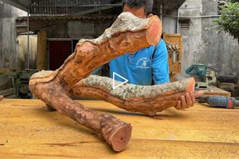 Extremely Creative Wood Recycling Project | How To Make a Discarded Tree Into a Unique & Solid..