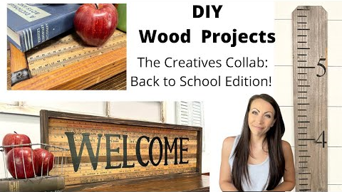 NEW 2021 DIY Wood Projects |  Upcycled Gifts | Trash to Treasure Height Chart | Back to School