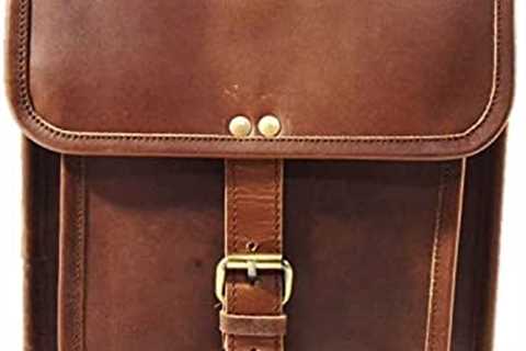 Satchel and Fable Leather I P Advertisement Messenger Tablet Cross Body Shoulder Bag 11 Inch