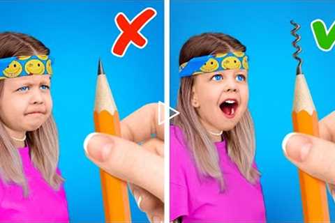 AWESOME SCHOOL HACKS THAT WILL SURPRISE YOU! EASY DIYS & ART IDEAS