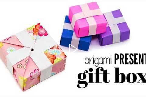 Origami Present Gift Box Tutorial - DIY - Paper Kawaii