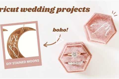 CRICUT WEDDING PROJECTS 💍 DIY Wedding/Engagement Gifts with Cricut (Boho Wedding Decor)