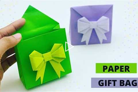 DIY PAPER Gift Box With Bow/ Paper Craft / Origami Gift Box DIY / Paper Crafts / Paper Gift  Bag DIY
