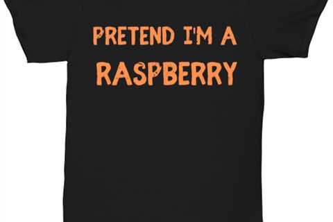 Pretend I'm a Raspberry black Unisex Tee, Funny lazy Halloween costume Model