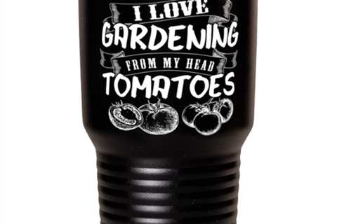 I Love Gardening, black tumbler 30oz. Model 6400016