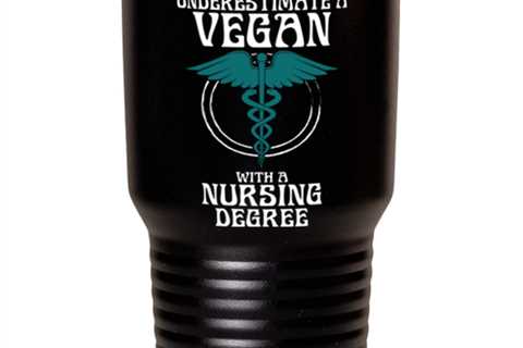 Never Underestimate a Vegan Nurse, black tumbler 30oz. Model 6400016