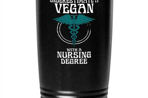 Never Underestimate a Vegan Nurse, black tumbler 20oz. Model 6400016