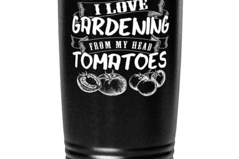 I Love Gardening, black tumbler 20oz. Model 6400016