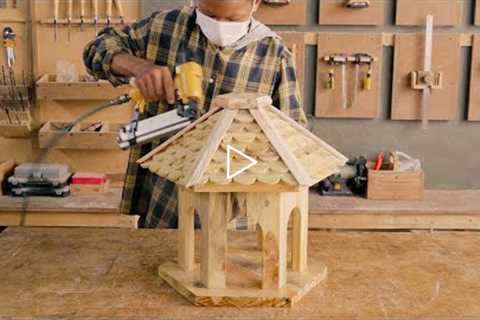 Build DIY woodworking bird house and bird feeder - DIY woodworking projects
