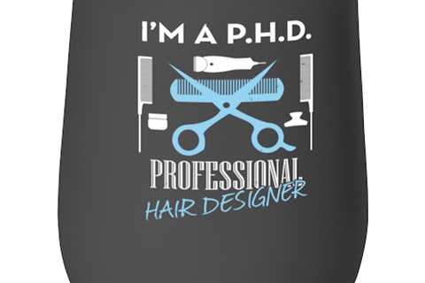 Phd Professional Hair Designer, black Wineglass. Model 6400015
