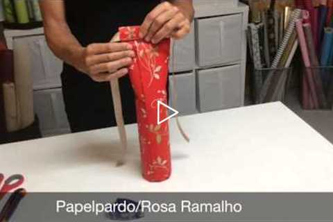 How to gift wrap a bottle of wine #wrappingabottle #wrappingabox#giftwrappingtutorial