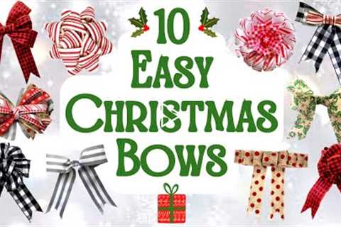 EASY Christmas Bows/How To MAKE A BOW In Minutes!/EASY GIFT BOWS/BOW Tutorial/DIY BOWS Using Ribbon
