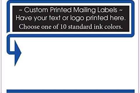 Custom Printed Mailing Labels with Your Logo, Image or Text Imprinted 1-Color Business Shipping..