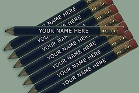 ezpencils – Personalized Blue Golf Pencils Tipped with eraser – 24 pkg –