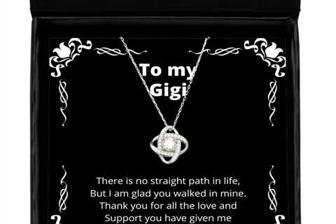 To my Gigi, No straight path in life - Love Knot Silver Necklace. Model 64042