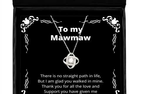 To my Mawmaw, No straight path in life - Love Knot Silver Necklace. Model