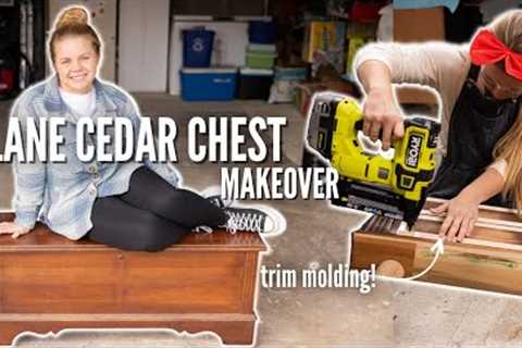 Hope Chest Makeover + DIY Hacks to Transform Furniture | Installing Wood Legs & Trim Molding