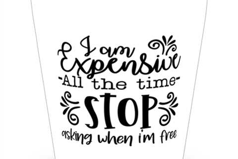 I Am Expensive All The Time Stop Asking When I'm Free,  Shotglass 1.5 Oz.