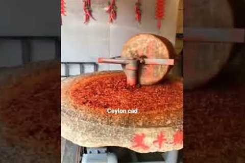 Traditional Milling of Chili Pepper..😳,#amezing #ideas , #gadgets , #diy , #inventions ,..
