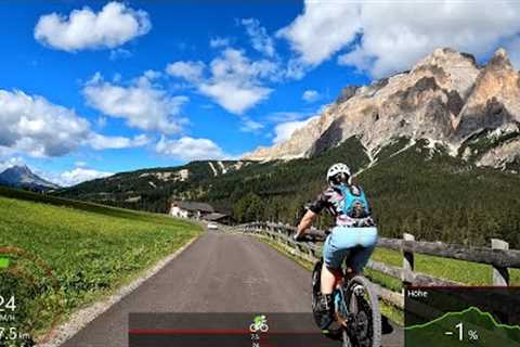 30 minute MTB Indoor Cycling Workout Dolomites Italy Garmin Ultra HD Video