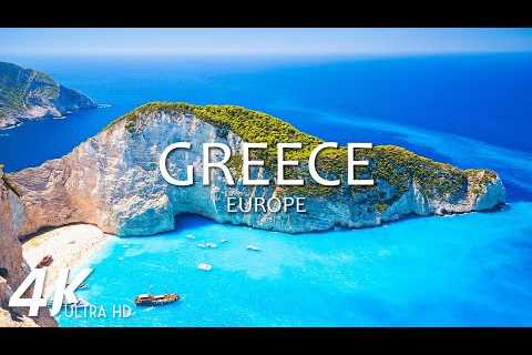 FLYING OVER GREECE (4K Video UHD) - Peaceful Music With Beautiful Nature Scenery For Stress Relief
