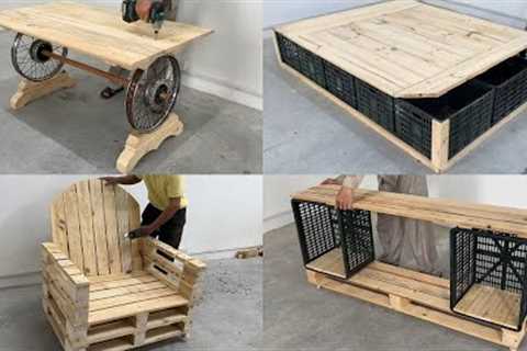 9 Amazing Homemade Ideas Worth Watching For Woodworking Project Cheap From Plastic Crates And Pallet