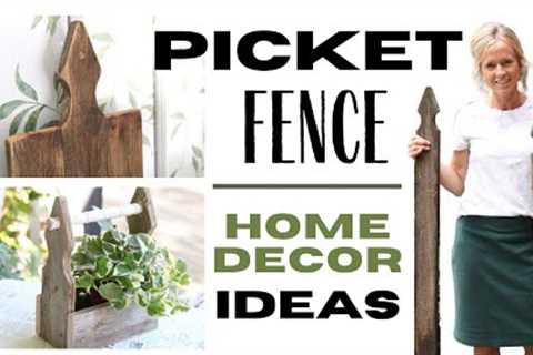 Picket Fence Projects ~ Old Wood Home Decor ~ DIY Home Decor ~ Picket Fence Home Decor