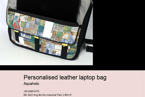 personalised leather laptop bag