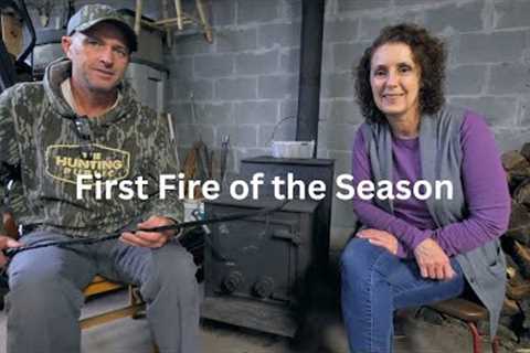 How to Build a Fire in a Woodstove & the First Fire of the Season