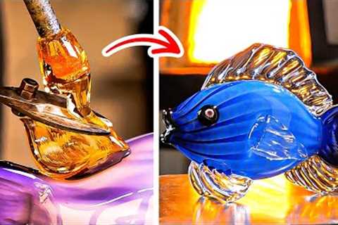 Satisfying Glass Blowing Art And Mesmerizing DIYs With Glass
