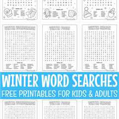 9 Best Free Printable Winter Word Search Puzzles for Kids