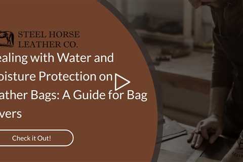 Dealing with Water and Moisture Protection on Leather Bags: A Guide for Bag Lovers