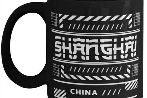 Shanghai, black Coffee Mug, Coffee Cup 11oz. Model 60082