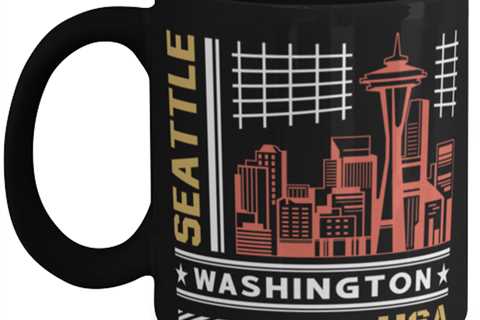 Seattle, black Coffee Mug, Coffee Cup 11oz. Model 60082